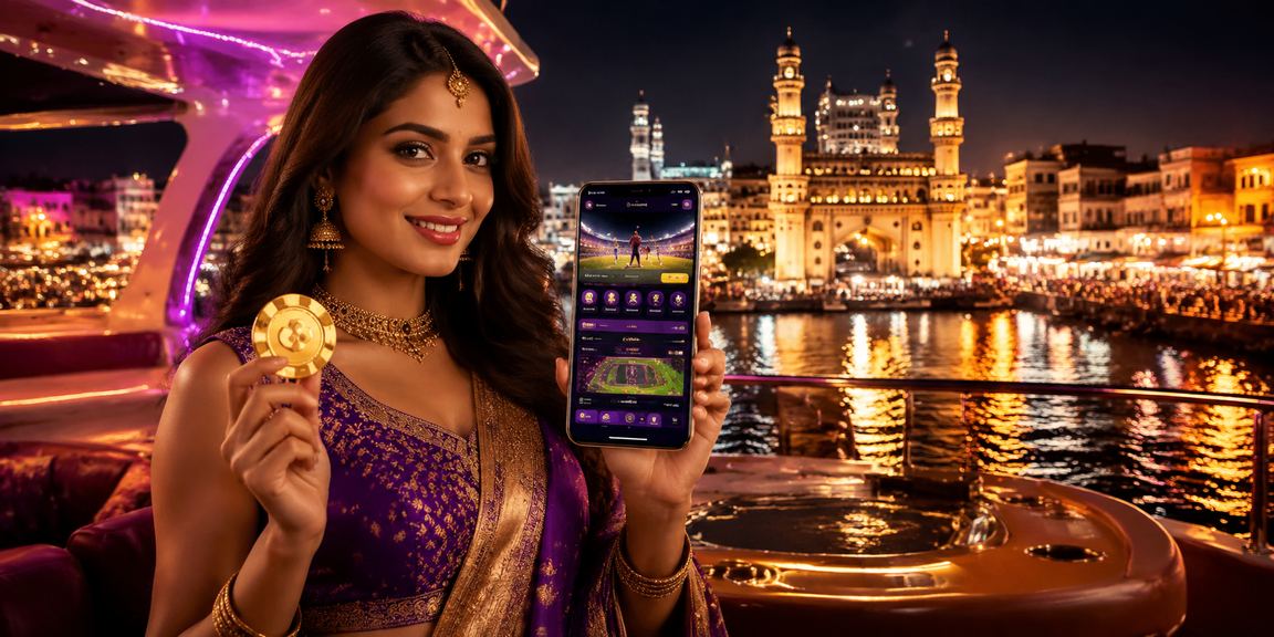 Sports betting enthusiasts placing bets in Hyderabad with vibrant market atmosphere