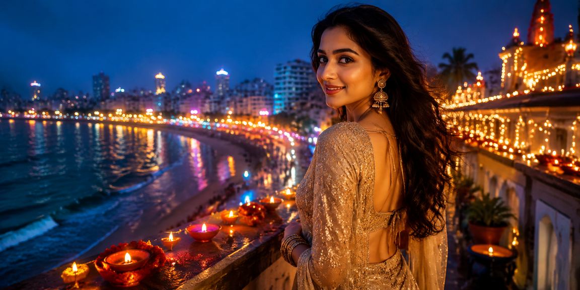 Festive Mumbai backdrop with seamless UPI payments during betting